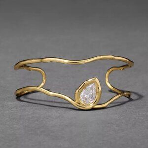Asterales Gold Floating Cuff Bracelet